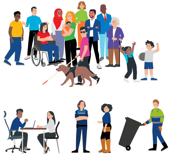 klik voor vergroten, voorbeeld van illustraties mensen