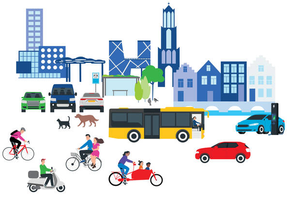 klik voor vergroten, voorbeeld illustraties gebouwen en voertuigen